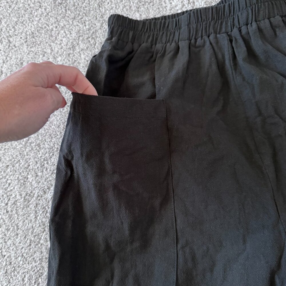 Women's Size Large CUPSHE Black Elastic Waist Tapered Leg Pants, NWT - Picture 5 of 8